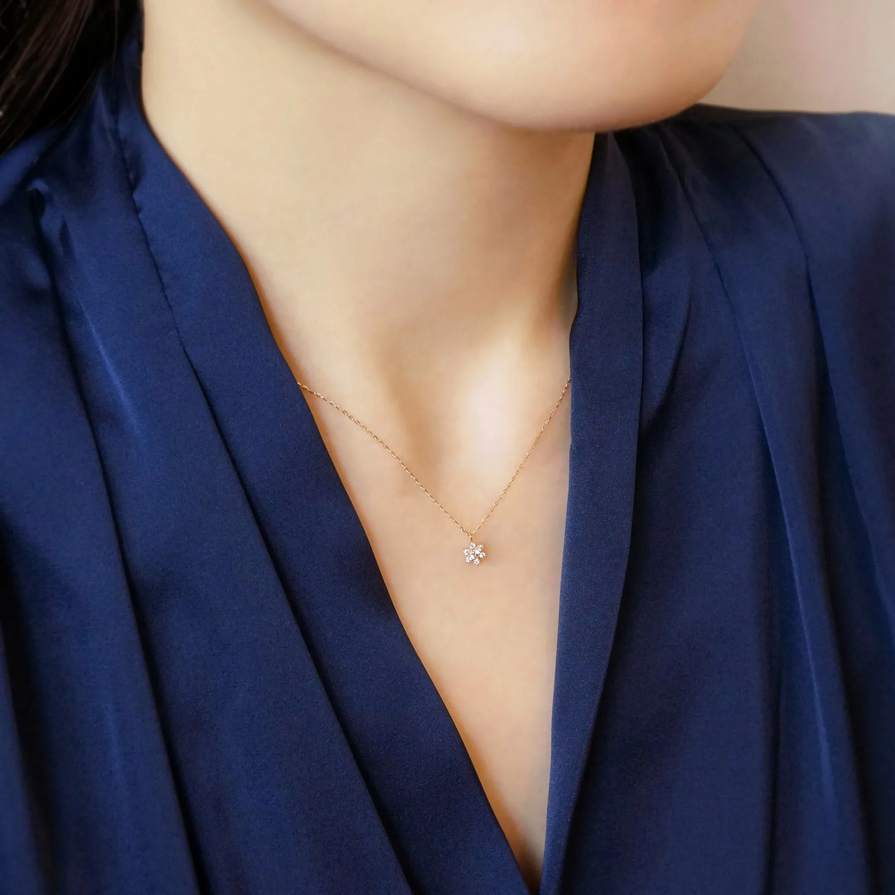 10K Yellow Gold Diamond Lumiere Mini Necklace