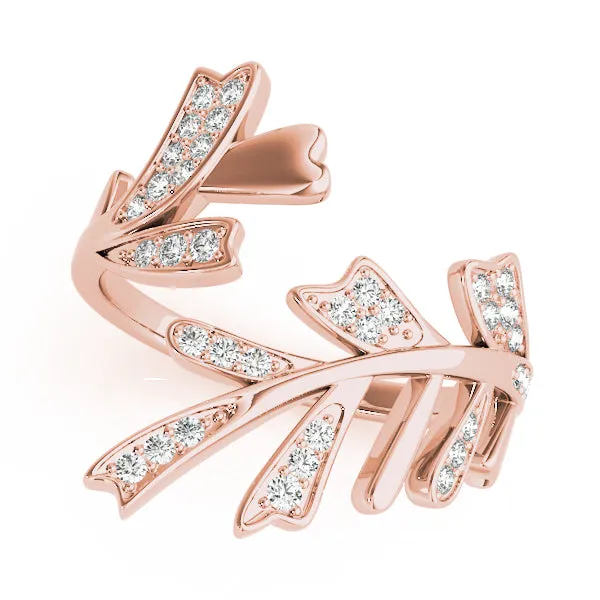 14K Gold Open Concept Stem Ring
