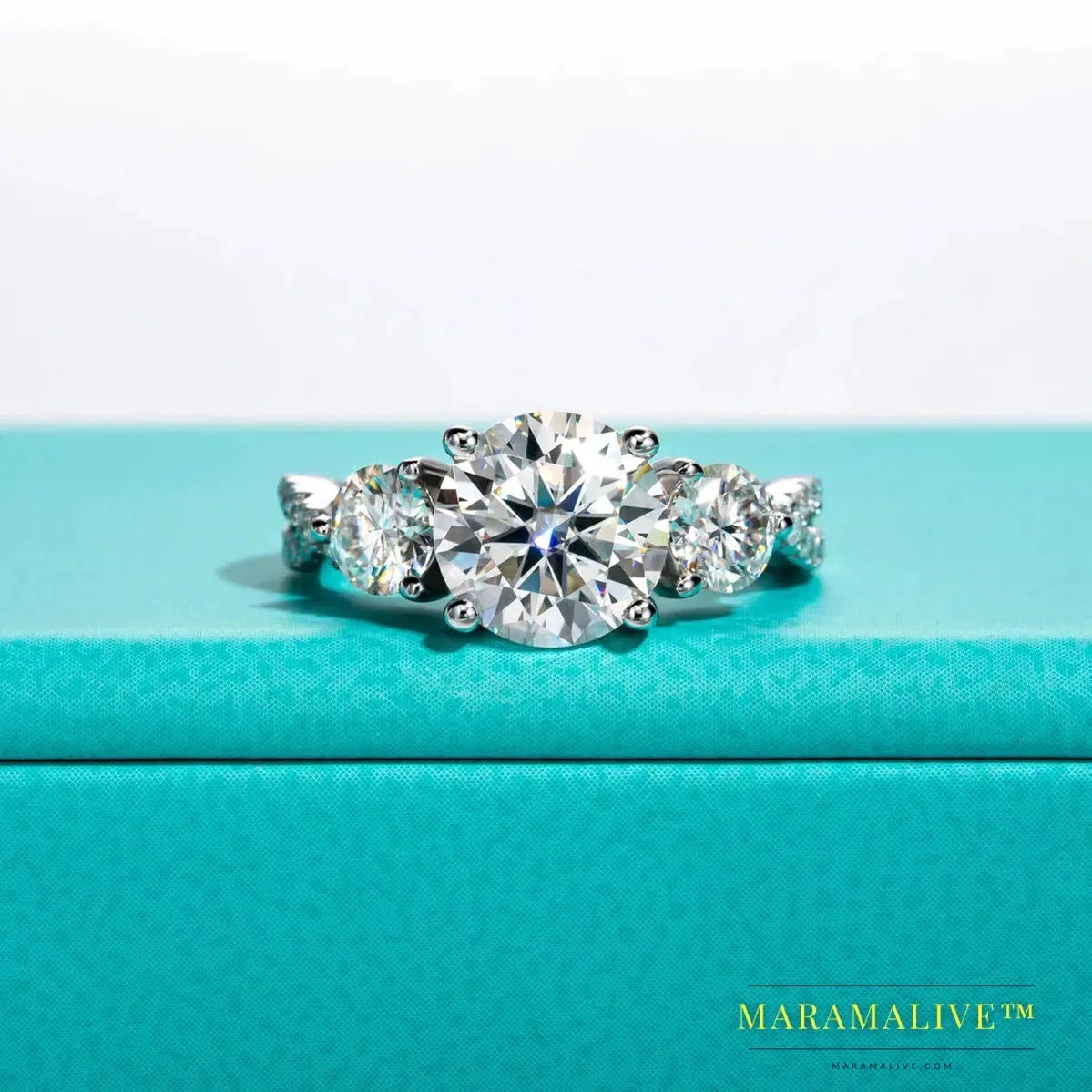 4.25cttw Moissanite Infinity Engagement Rings D Color 925 Sterling Silver 3 Stone Wedding Anniversary Ring For Women