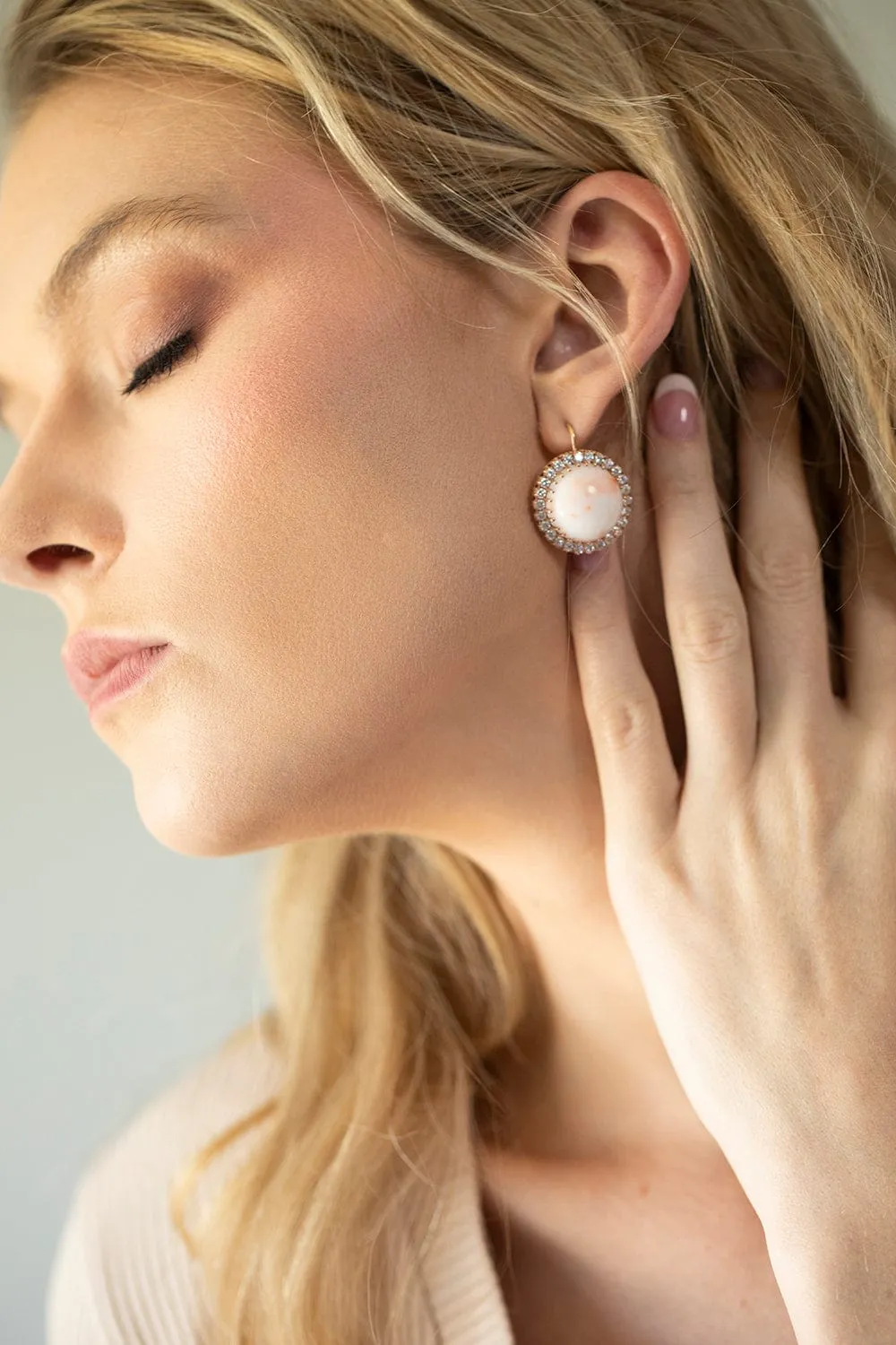 Angel Skin Coral Earrings