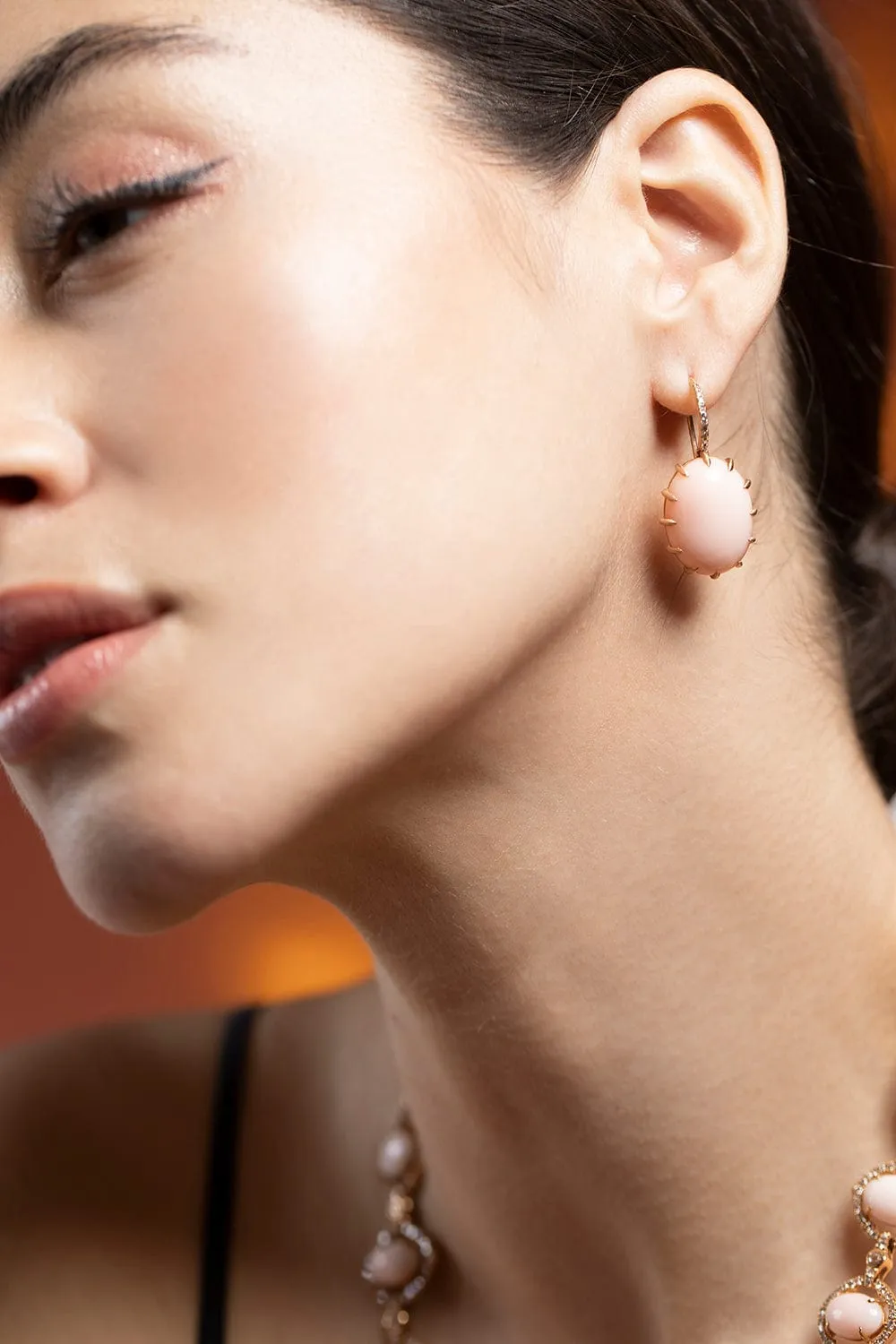 Angelskin Coral Drop Earrings
