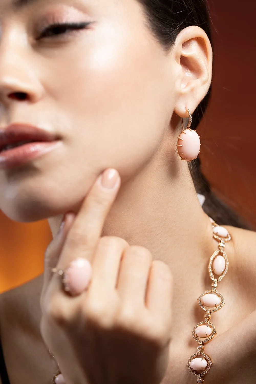 Angelskin Coral Drop Earrings