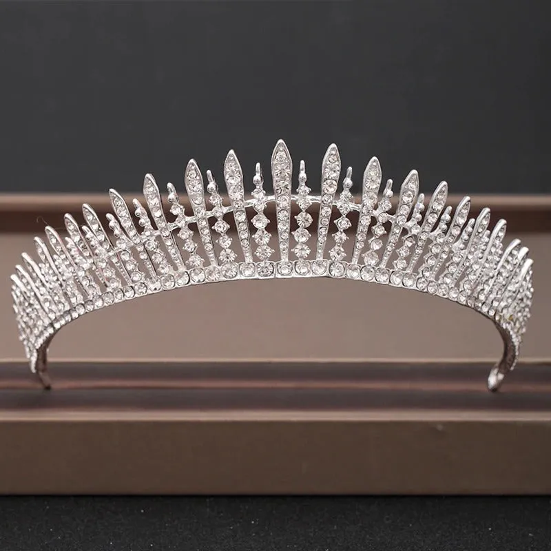 Baroque Rhinestone Crystal Crown and Tiara Hair Jewelry Collection