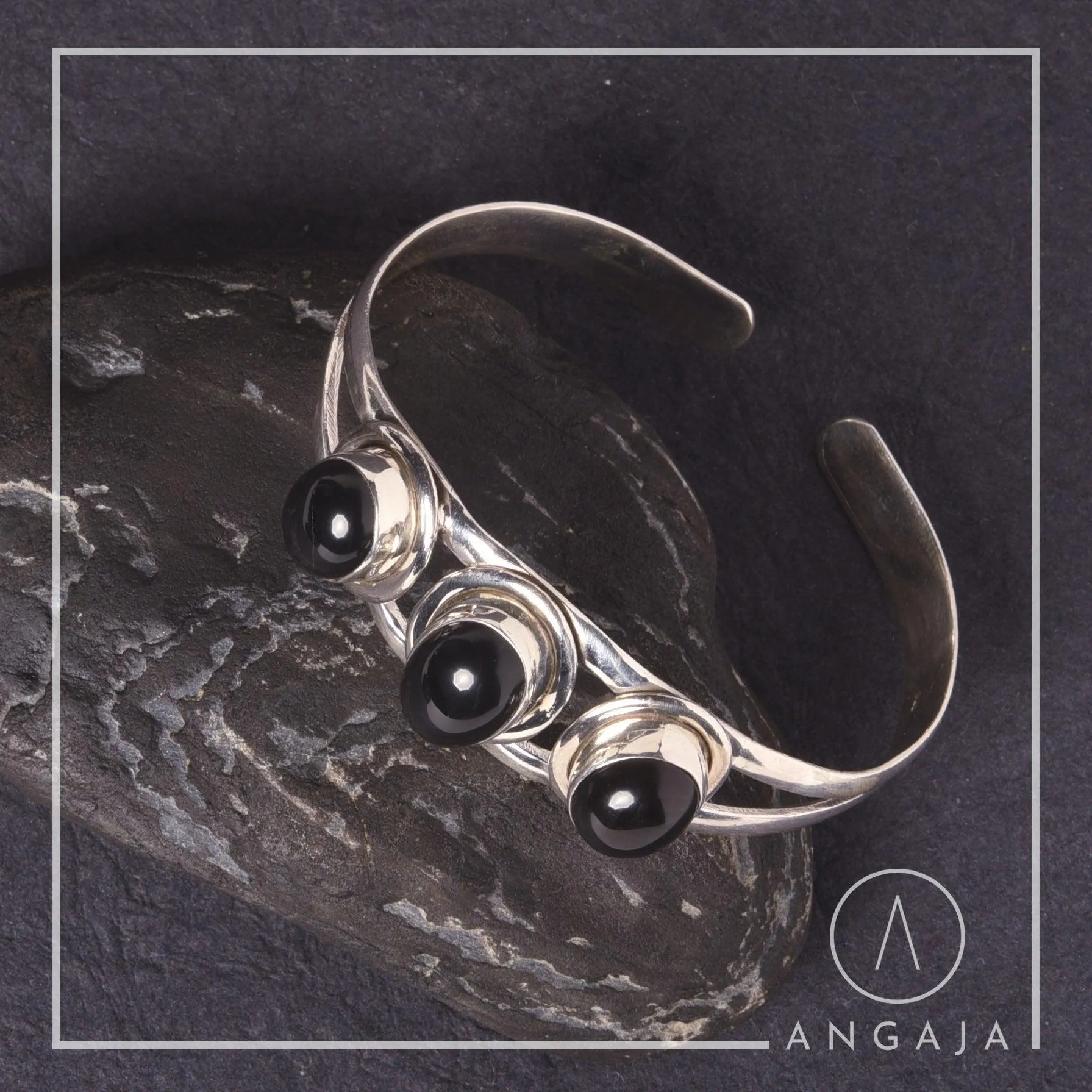 Black onex Silver Bracelet