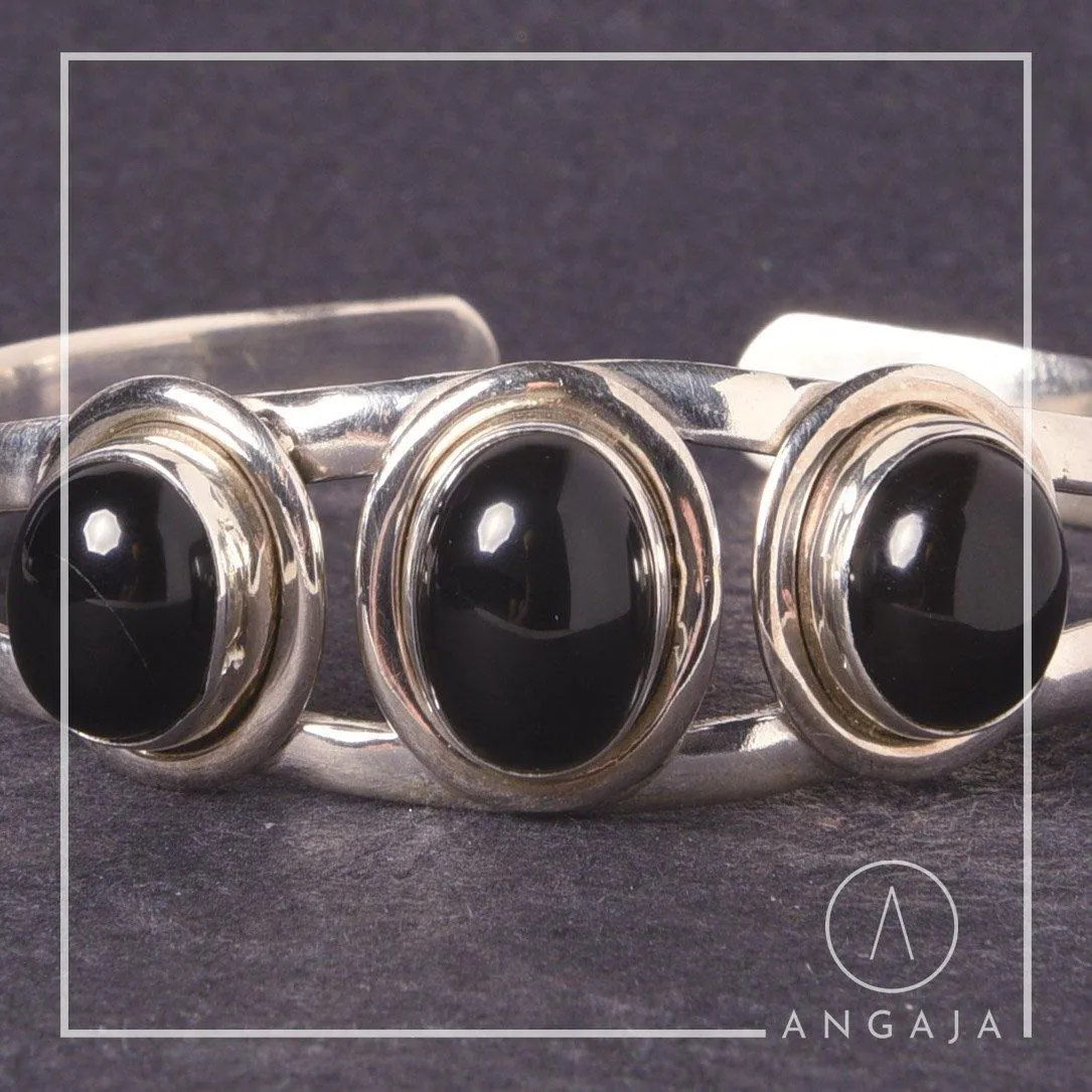 Black onex Silver Bracelet