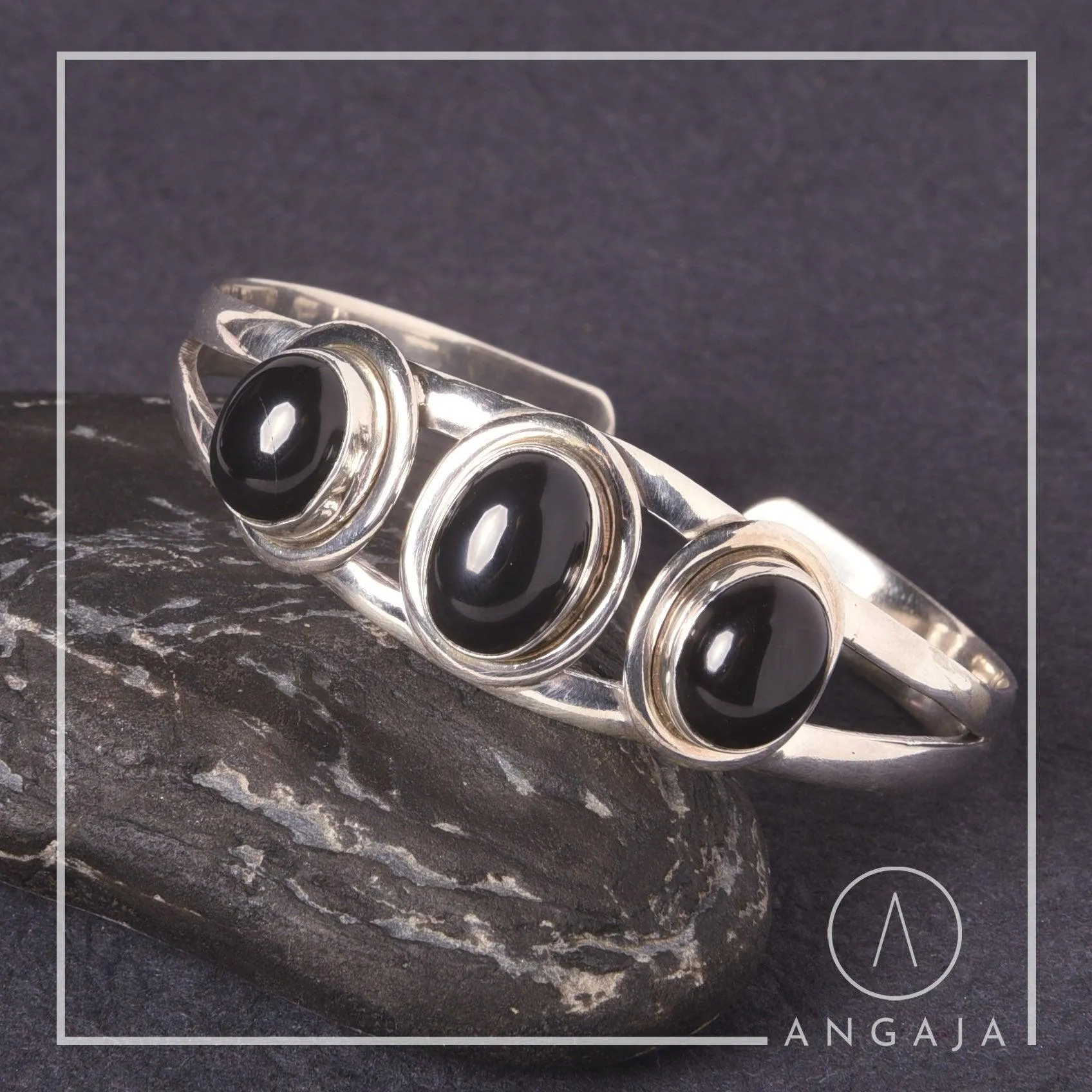 Black onex Silver Bracelet