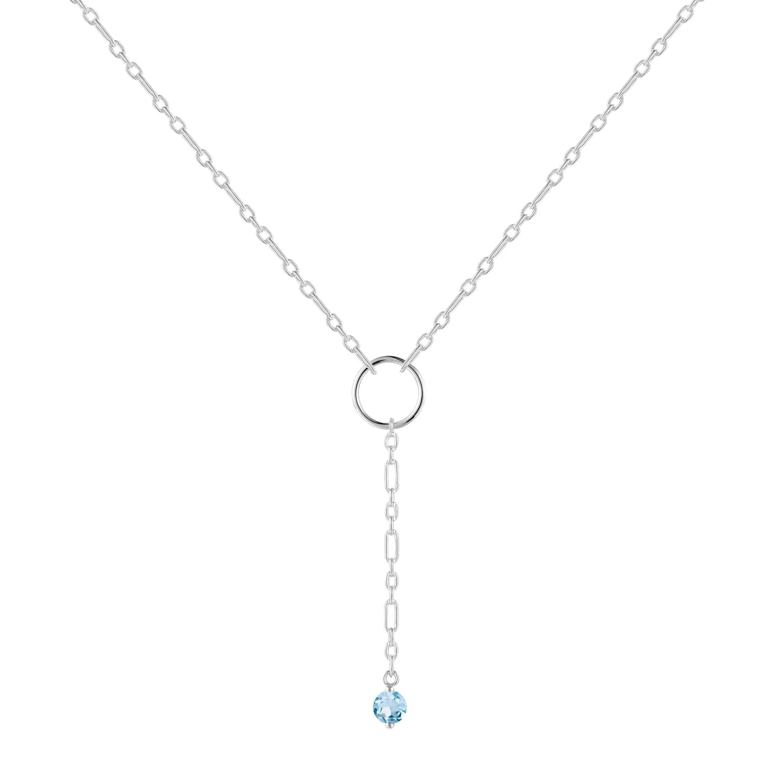 Blue Topaz Drop Necklace