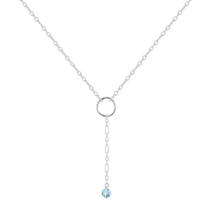 Blue Topaz Drop Necklace