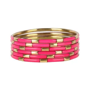 BuDhaGirl - Veda Bracelets - Pink (Set of 6)