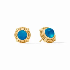 CABOCHON STUD-IRIDESCENT LONDON BLUE