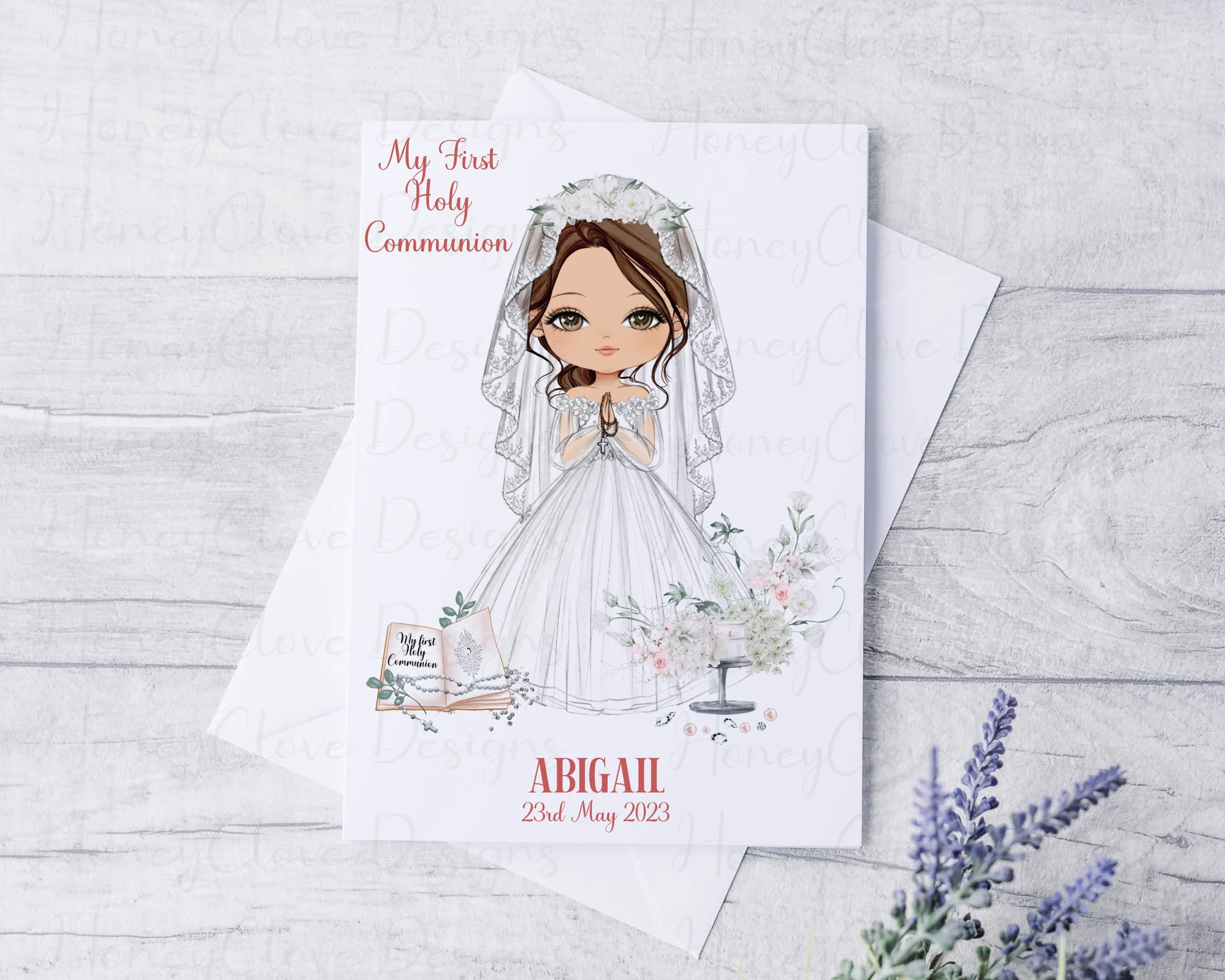 Communion Girl A4 Print - UNFRAMED