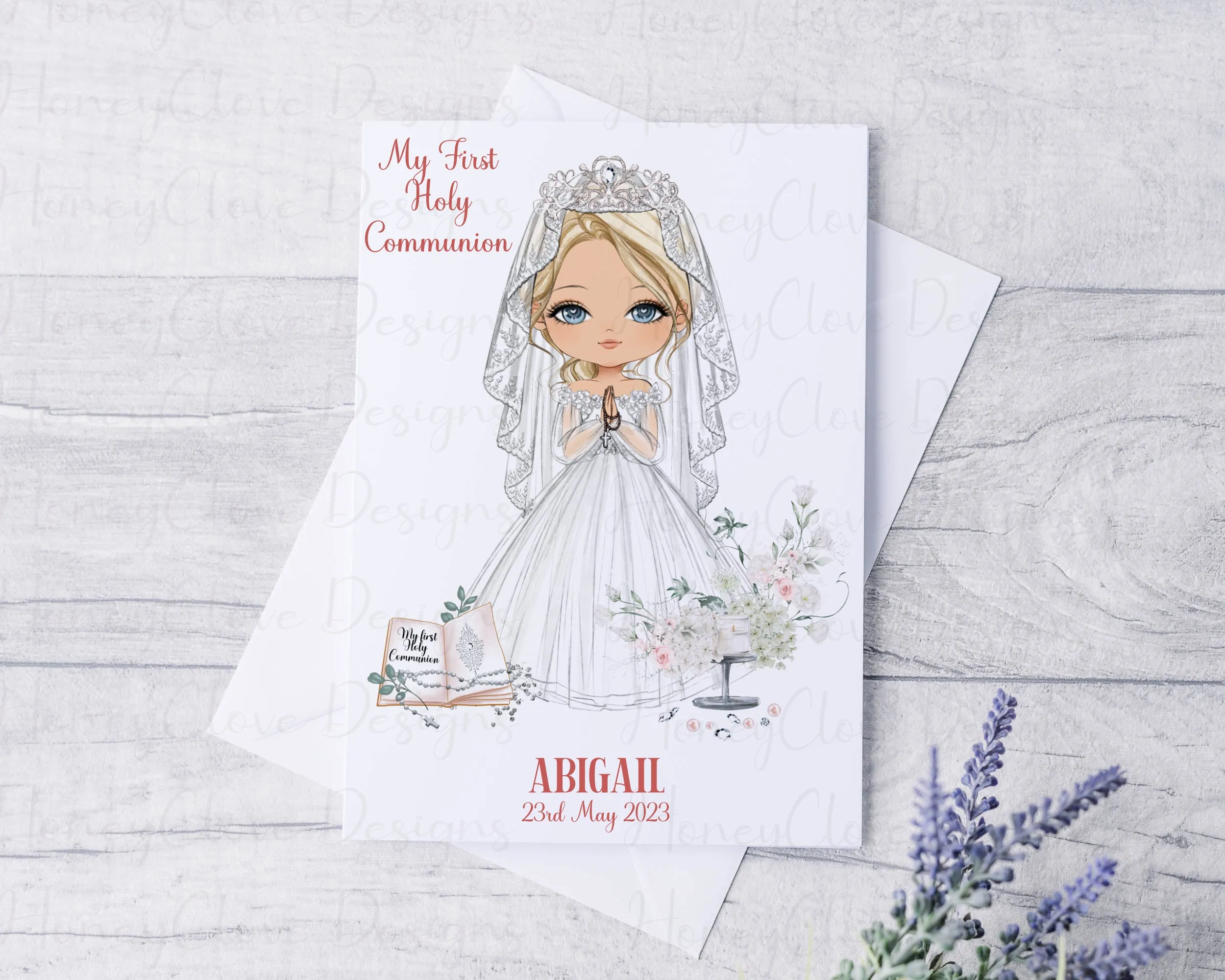 Communion Girl A4 Print - UNFRAMED
