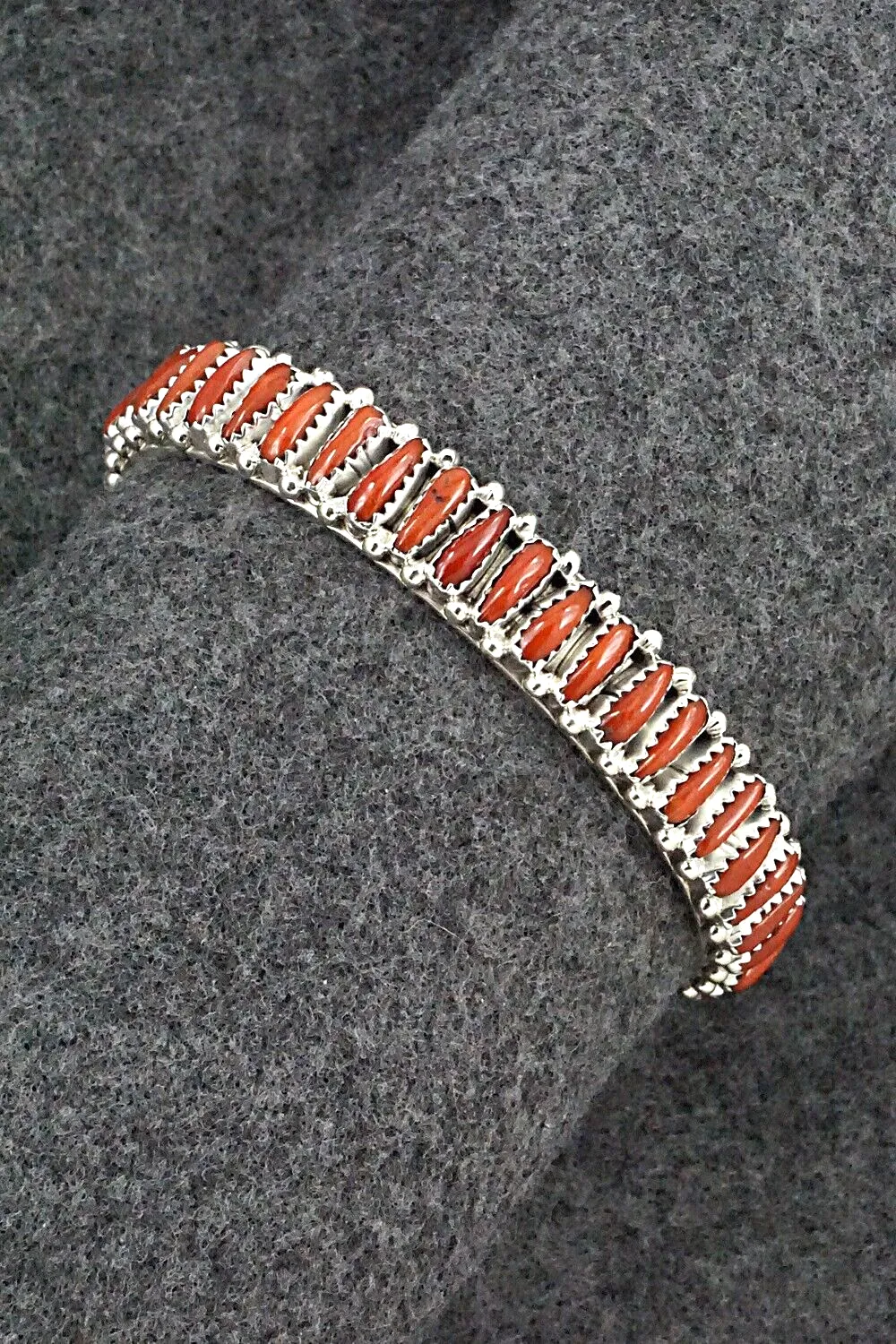 Coral & Sterling Silver Bracelet - Erick Wilson