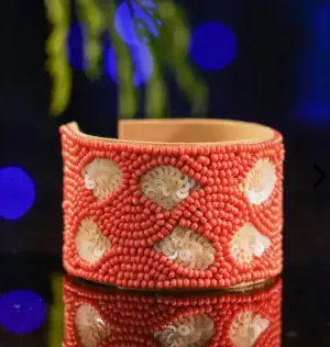 Coral Cuff Bracelet
