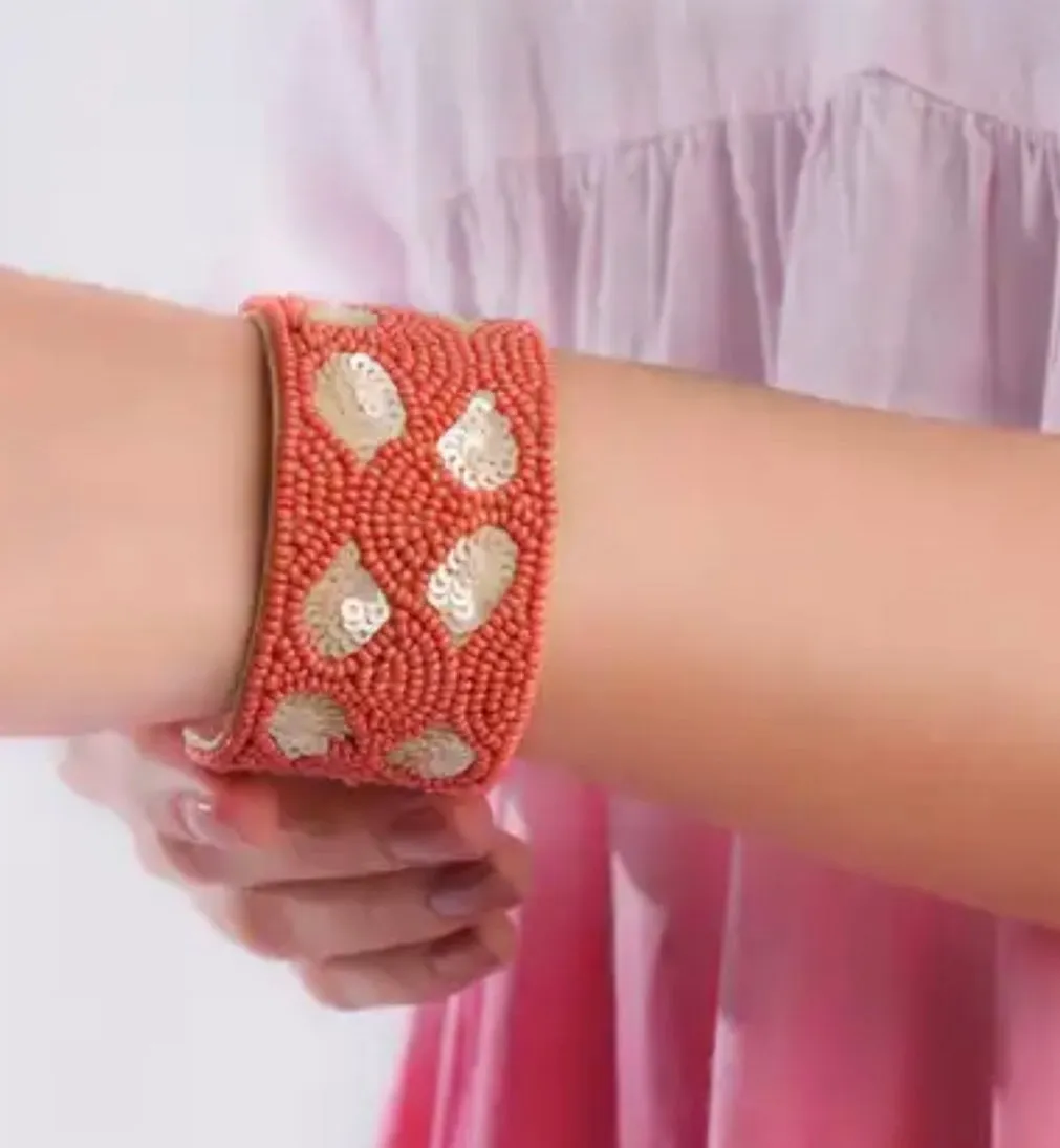 Coral Cuff Bracelet