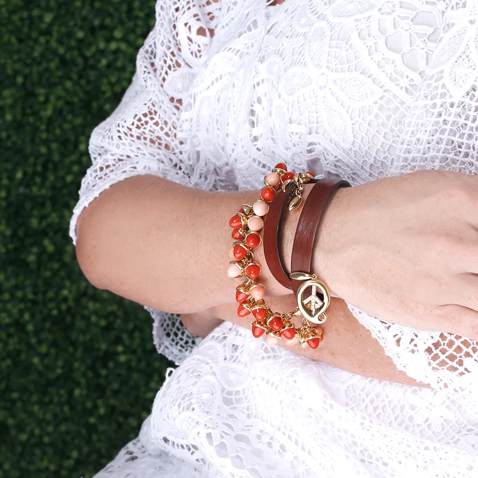 Coral Mikado Flamenco Bracelet