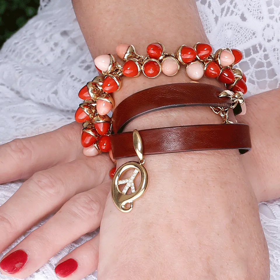 Coral Mikado Flamenco Bracelet