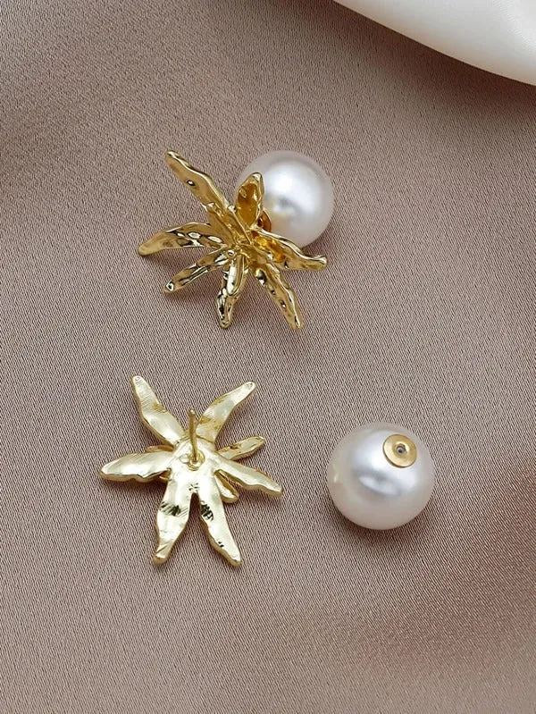 Coral Pearl Earring