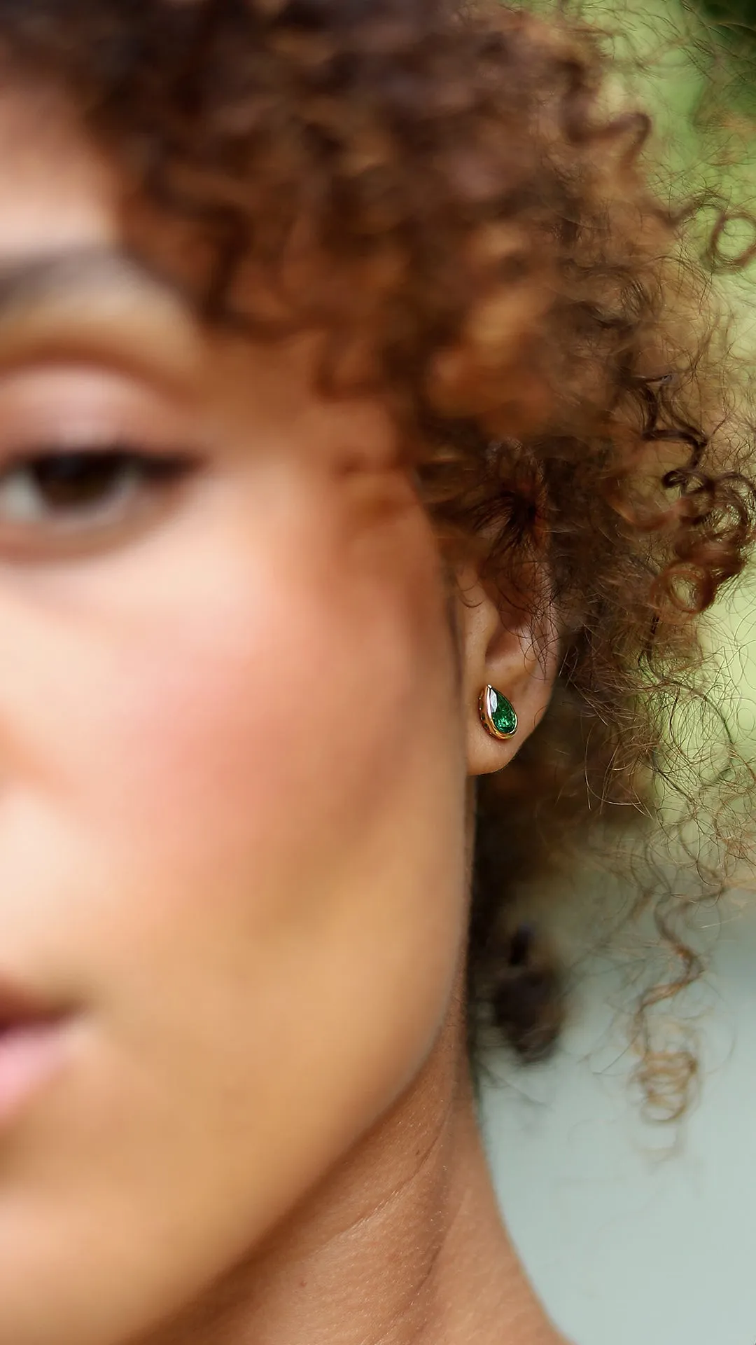 Danu Studs Emerald 18K Gold Vermeil
