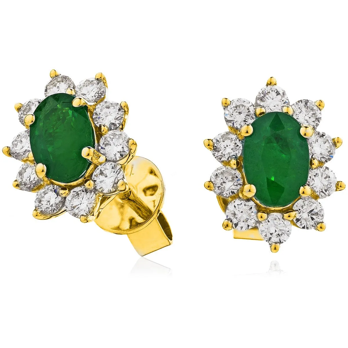 Diamond & Emerald Earring Set 1.50ct - 2.80ct
