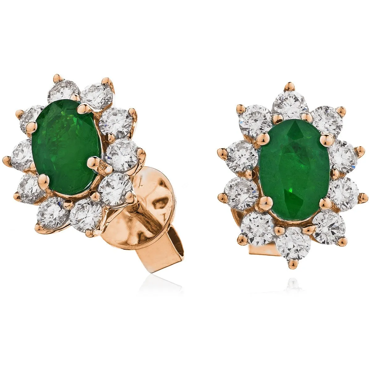 Diamond & Emerald Earring Set 1.50ct - 2.80ct