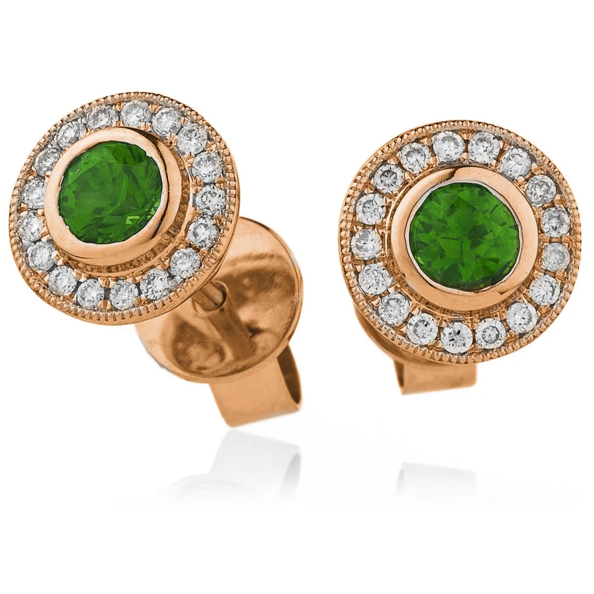 Diamond & Emerald Earrings 0.50ct - 1.30ct