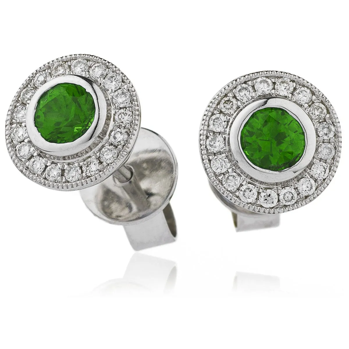 Diamond & Emerald Earrings 0.50ct - 1.30ct