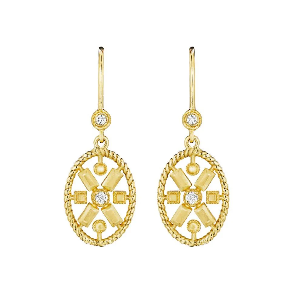 Diamond Amulet Earrings