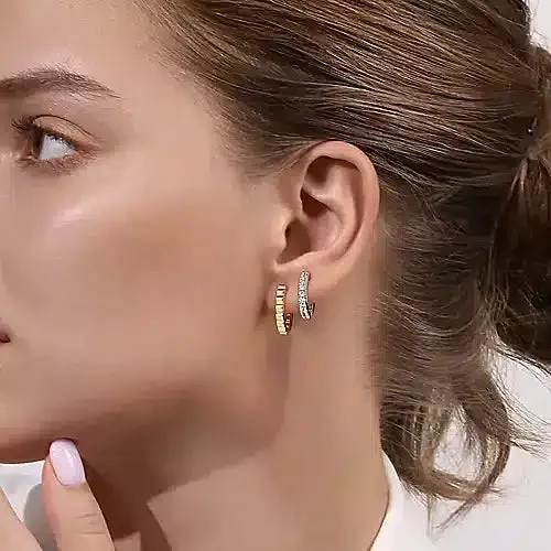Diamond Stackable Style Hugger Earring