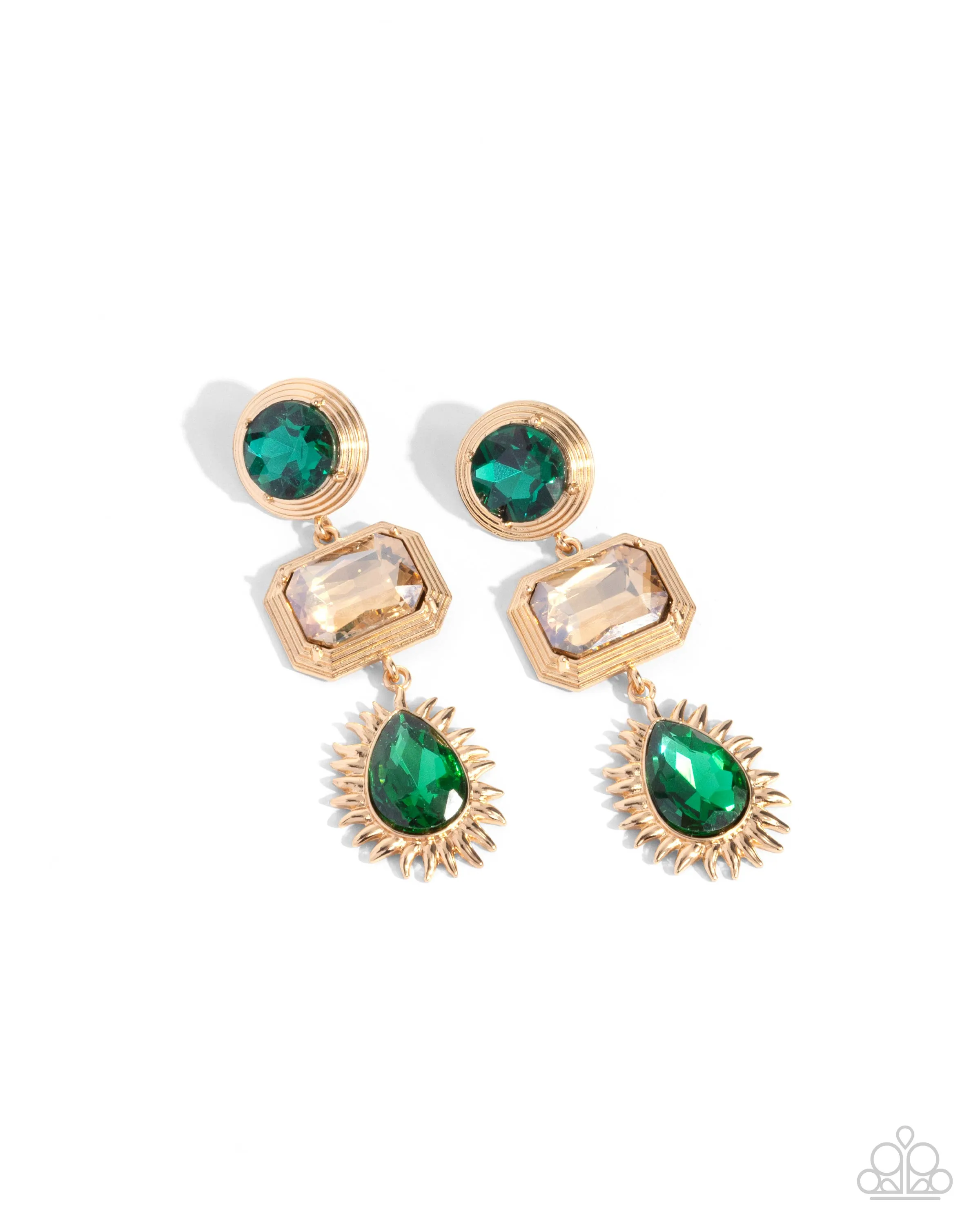 Earrrings Entertaining the Thought - Green