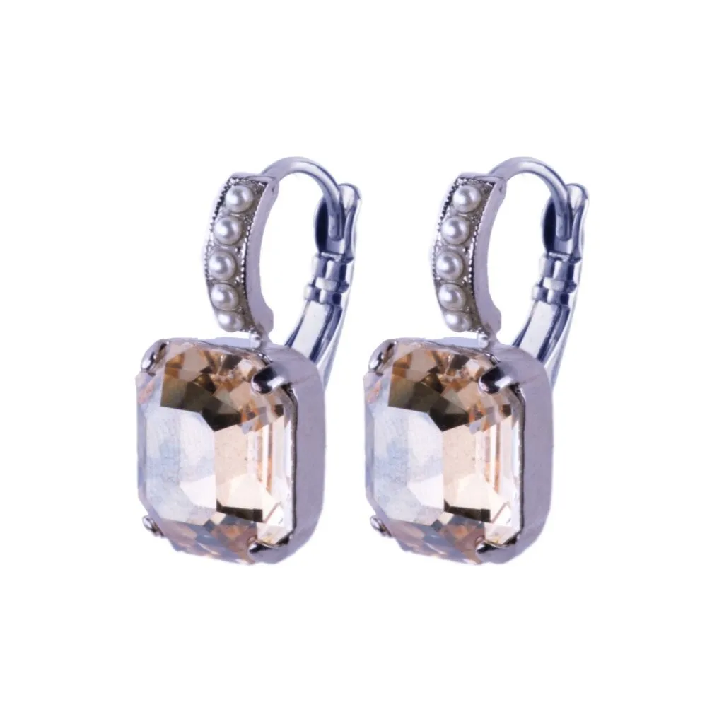 Embellished Emerald Leverback Earrings in "Sahara" *Custom*