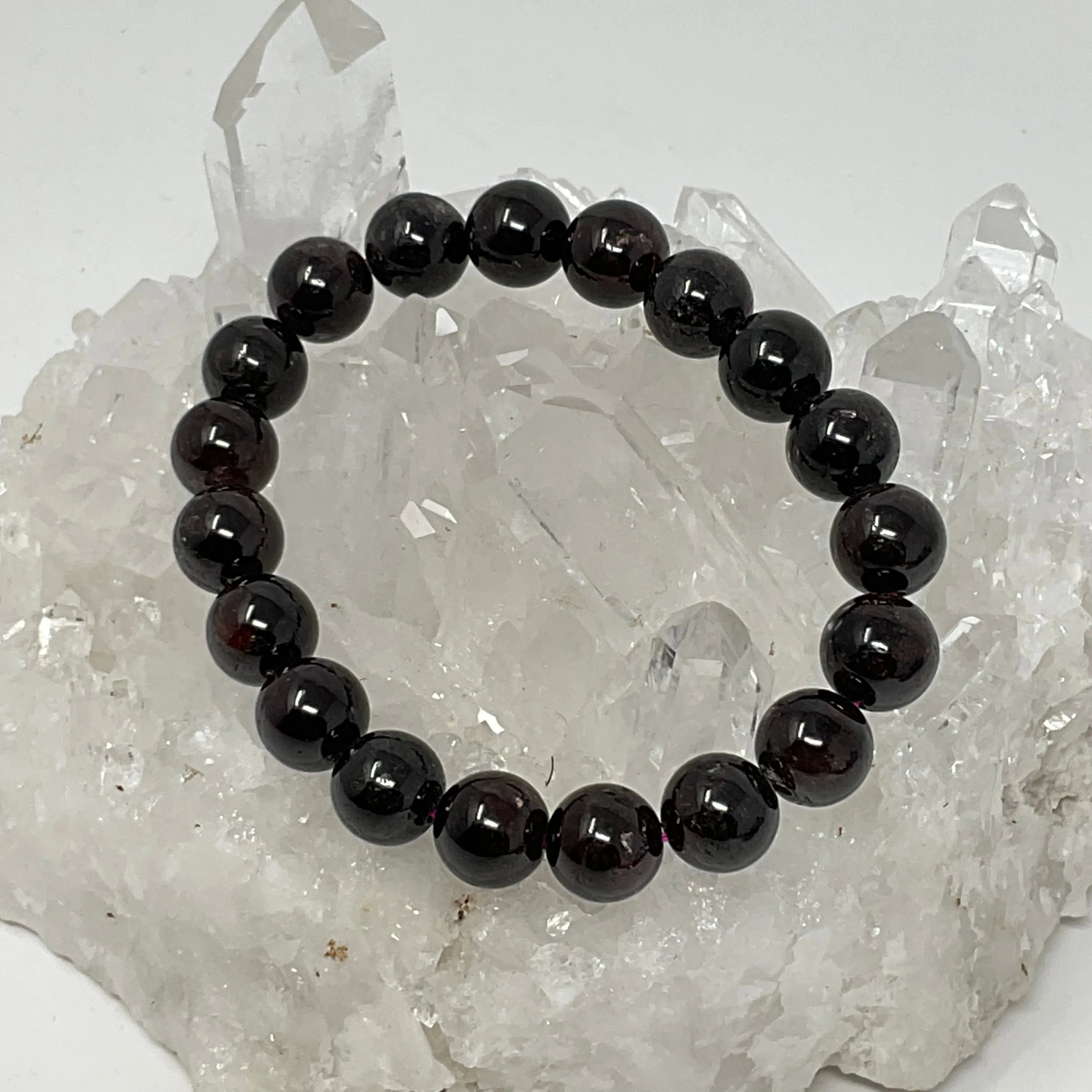 Garnet 9mm-10mm 3-Piece Round Bracelet Set