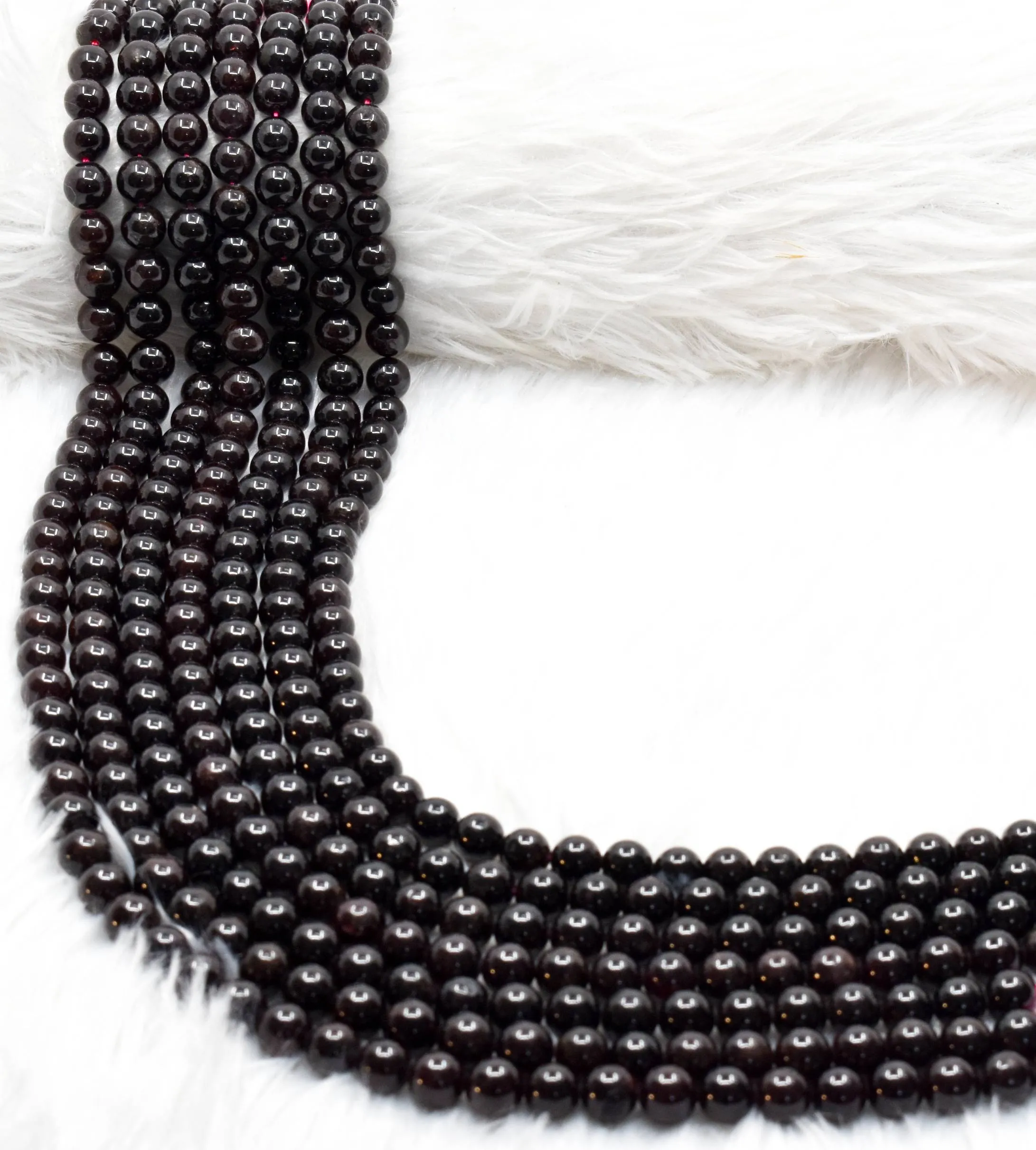 Garnet Beads, Natural Round Crystal Beads 4mm to 12mm