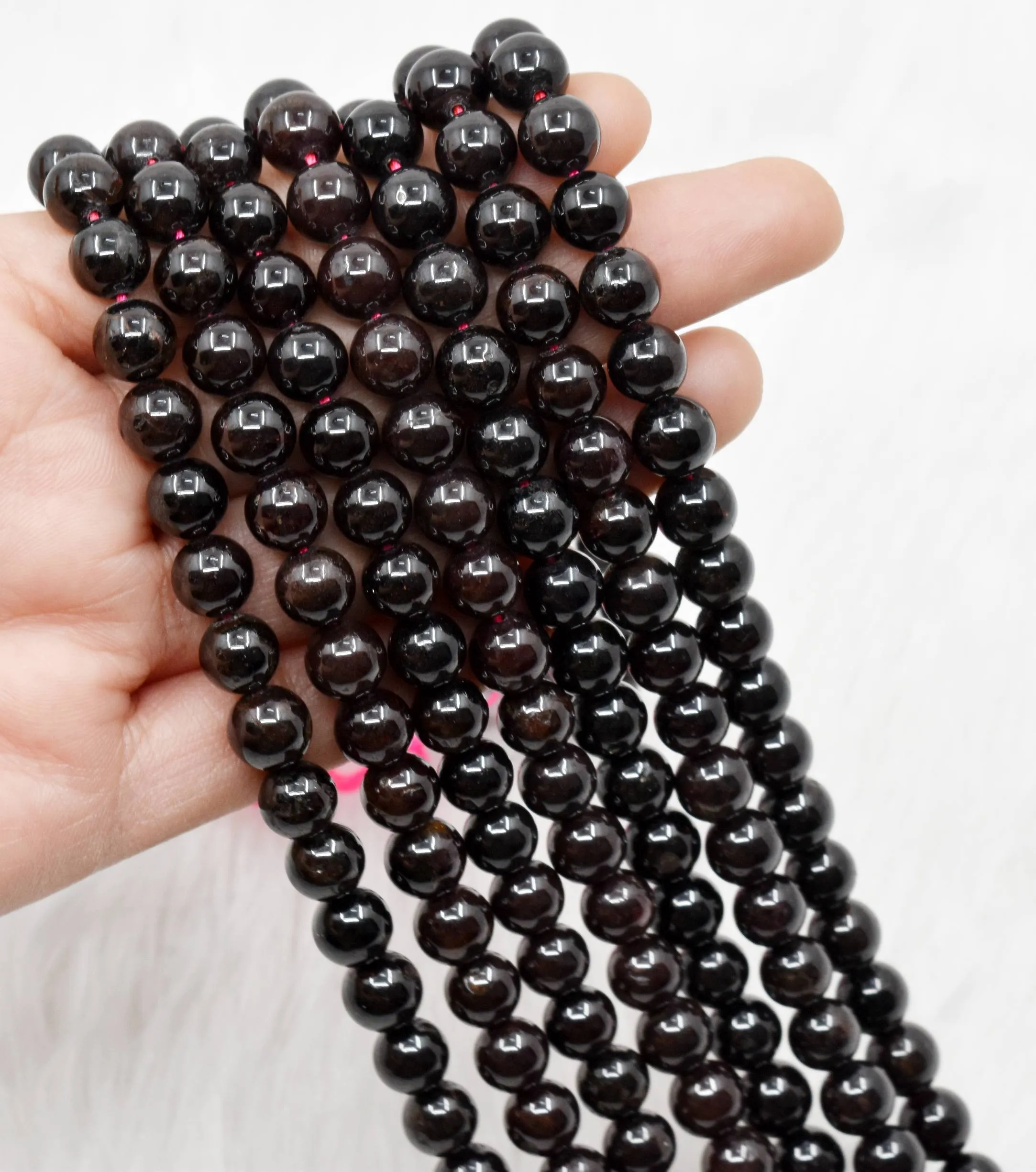 Garnet Beads, Natural Round Crystal Beads 4mm to 12mm