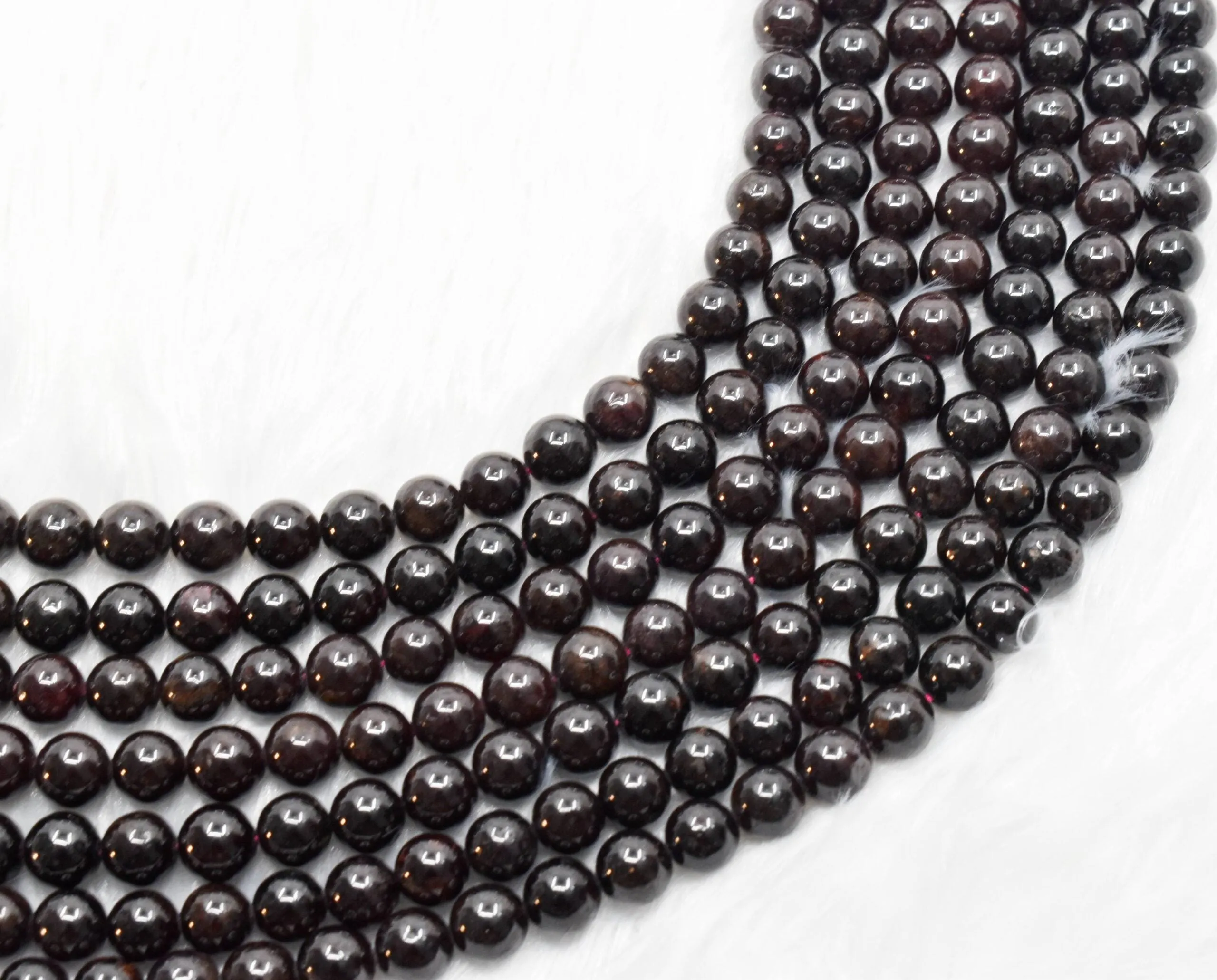 Garnet Beads, Natural Round Crystal Beads 4mm to 12mm
