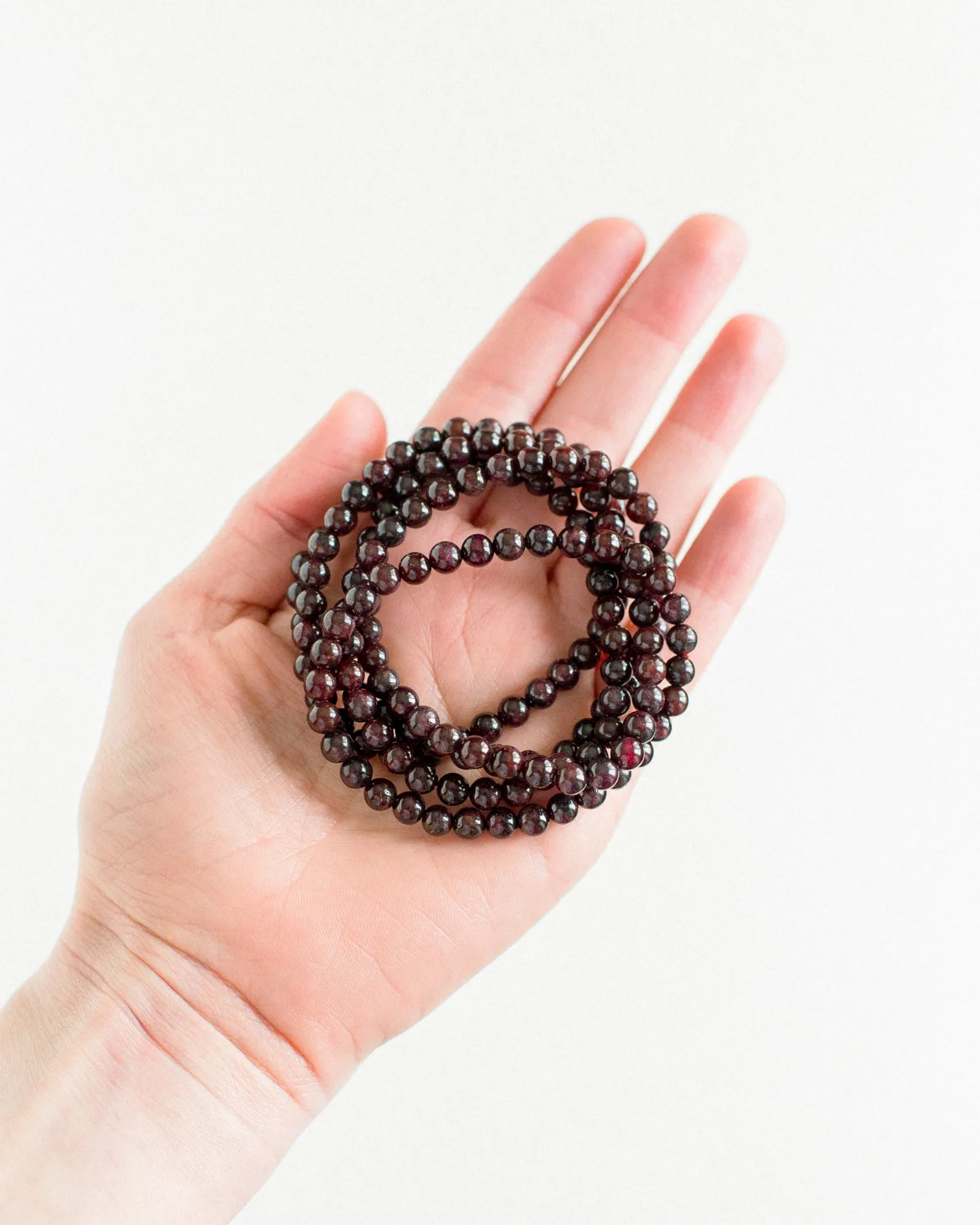 Garnet Crystal Healing Bracelet – Round