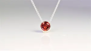Garnet Floating Necklace - Fidget Necklace