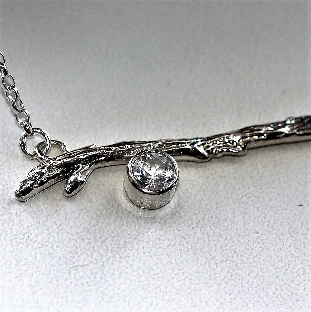 Gold Topaz Twig Necklace