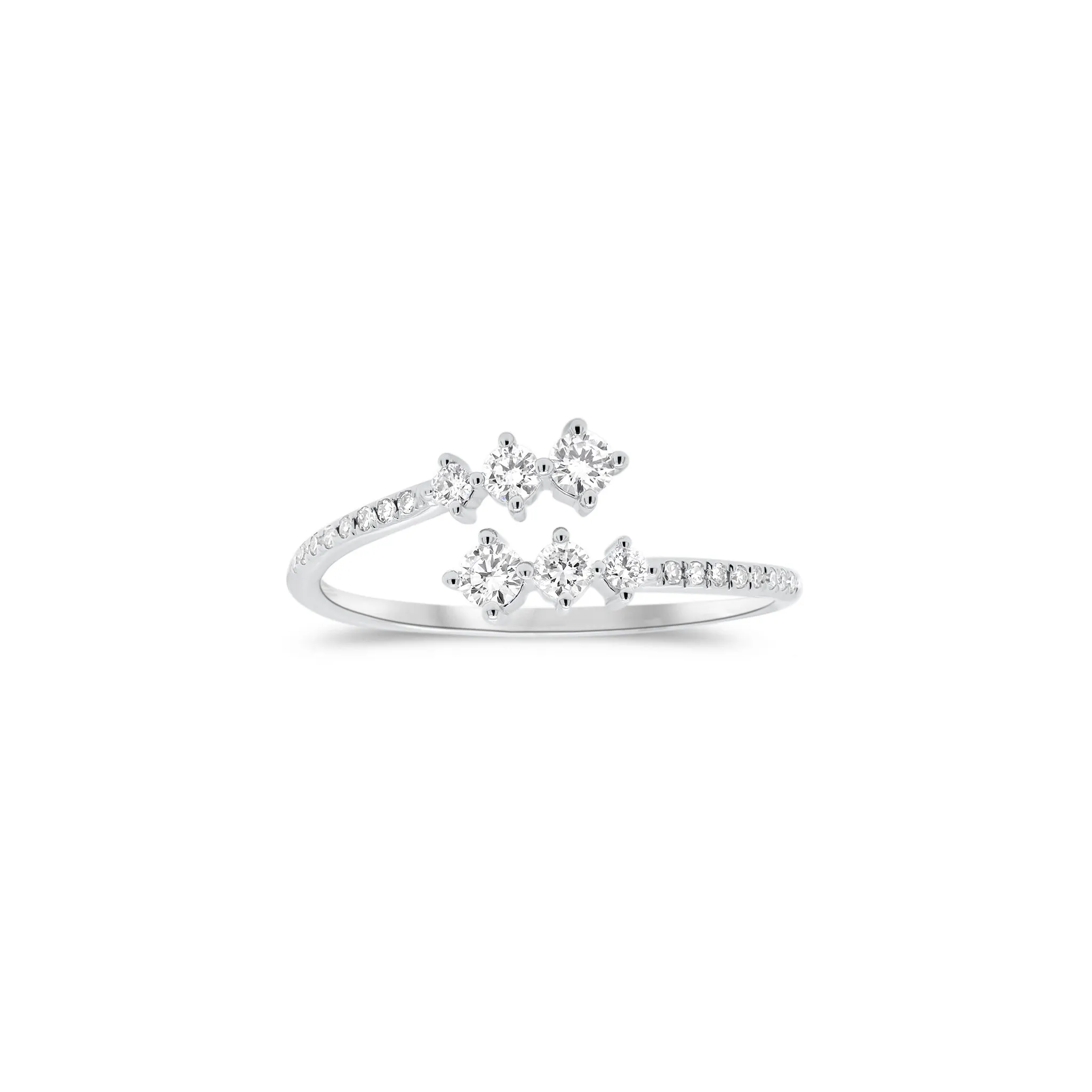 Graduated Diamond Wrap Pinky Ring