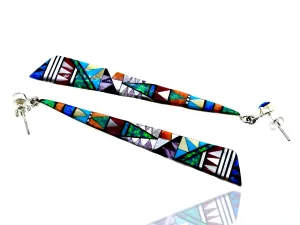 Handcrafted Elongated Triangle Earrings