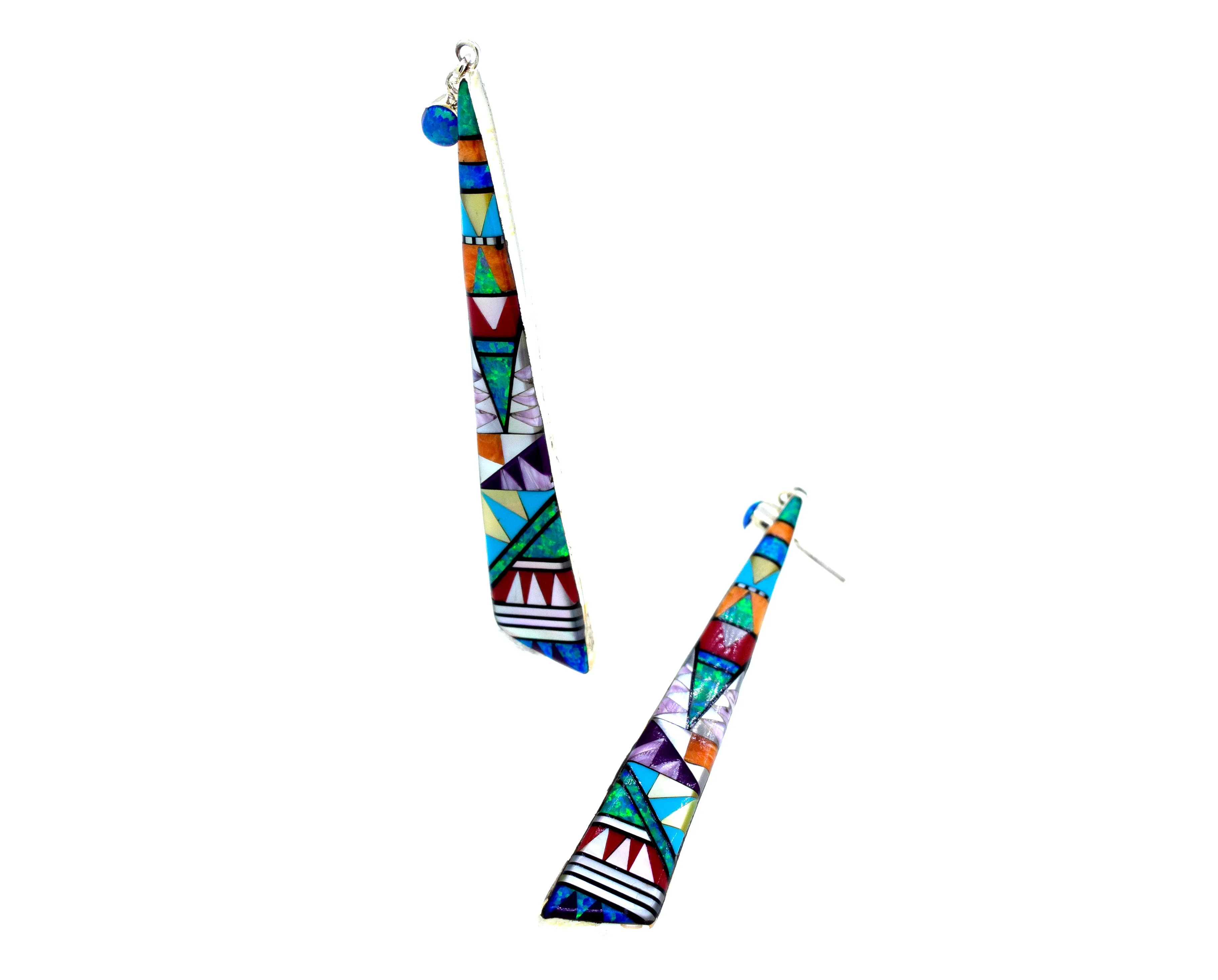 Handcrafted Elongated Triangle Earrings