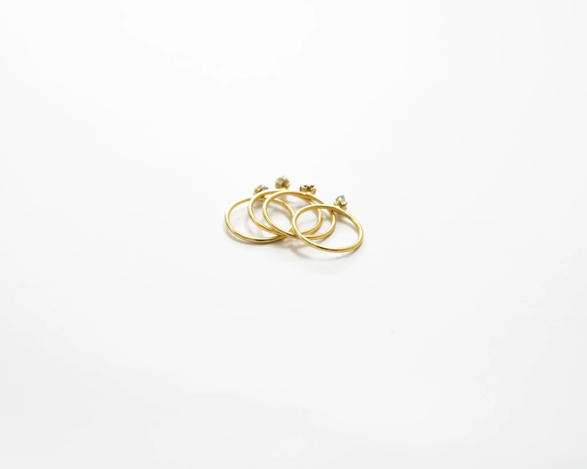 Iolite, Garnet, Apatite & Peridot Raw Ring