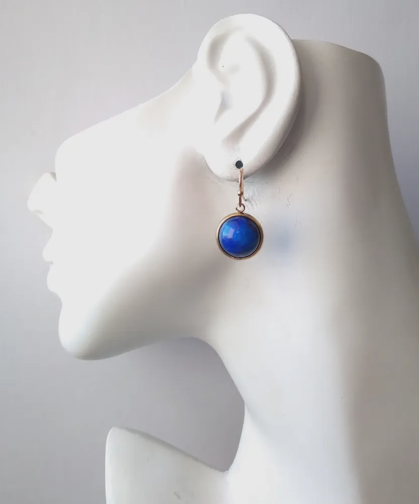 Lapis Lazuli Single Drop Earrings