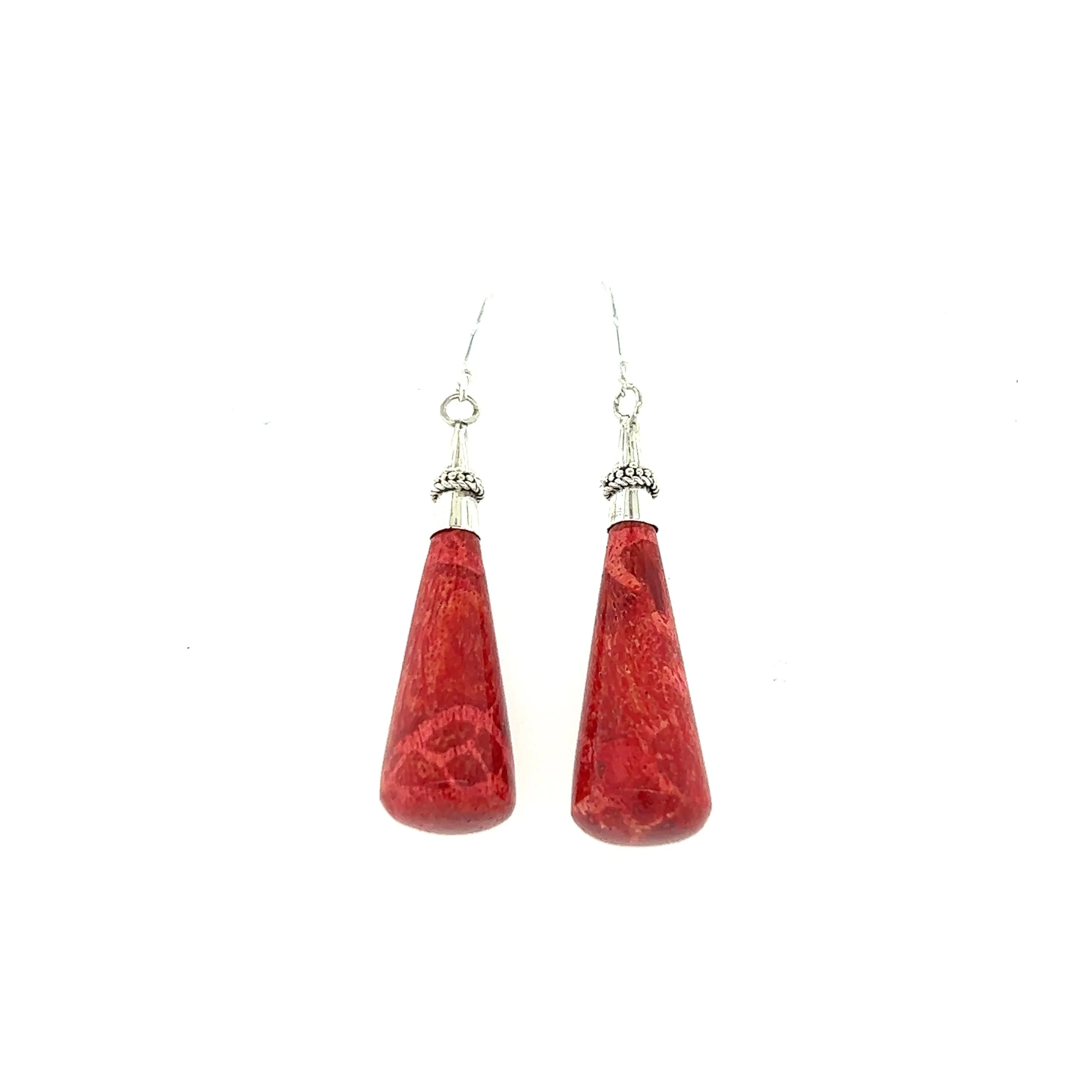 Long Sponge Coral Drop Earring