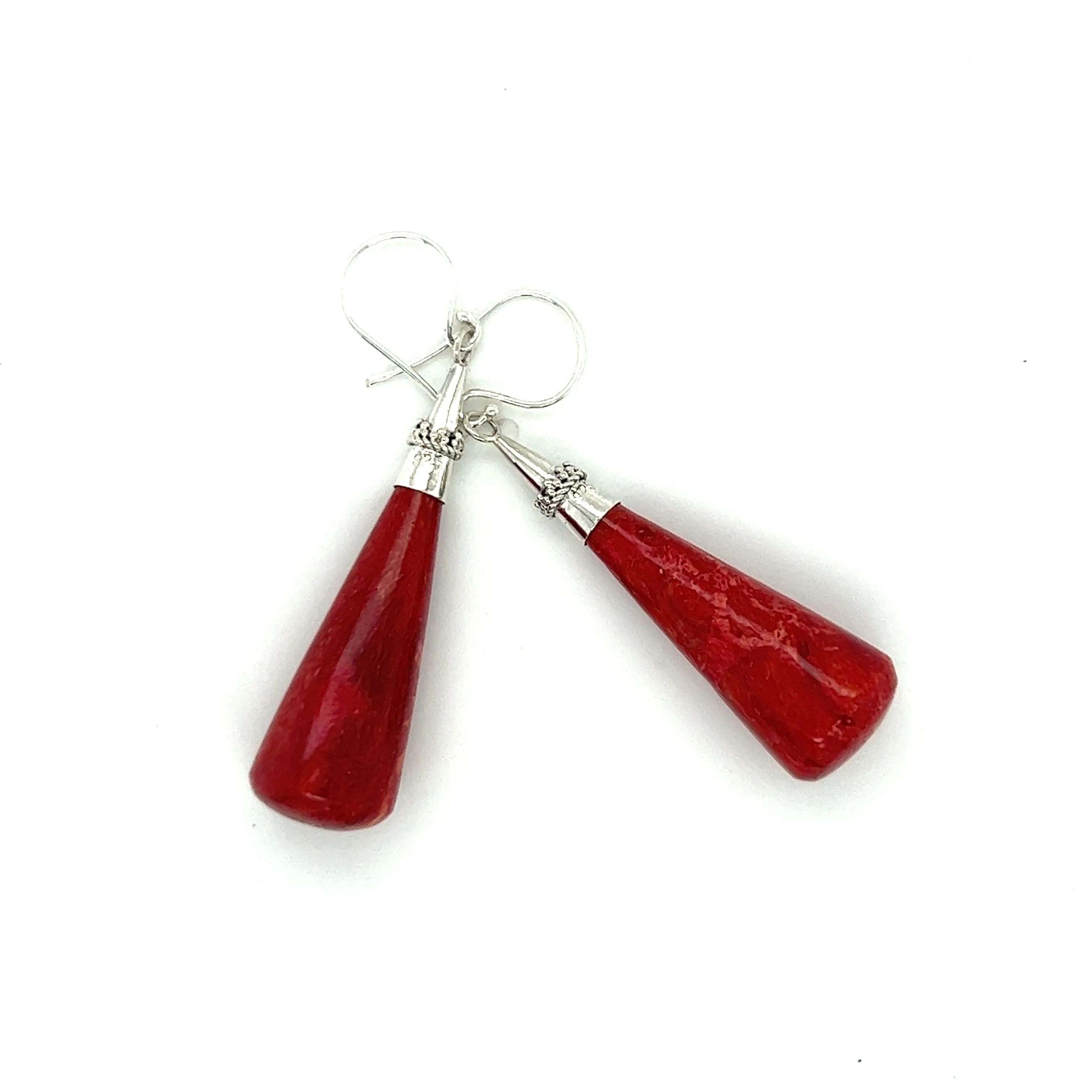 Long Sponge Coral Drop Earring