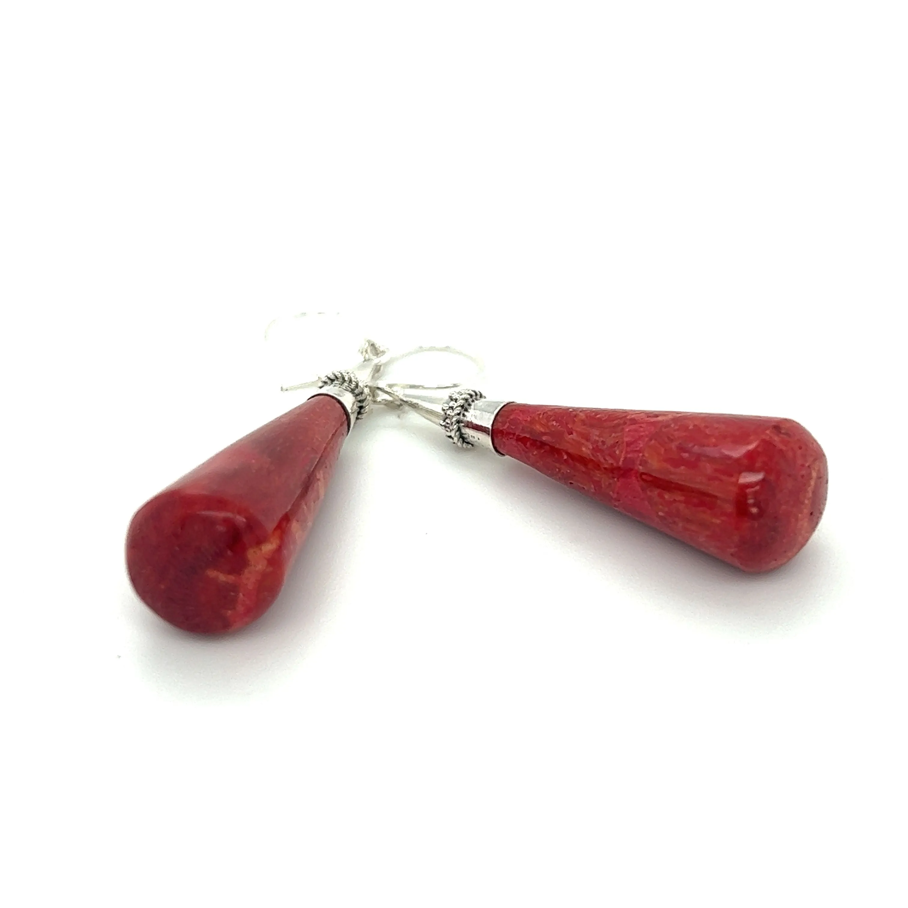 Long Sponge Coral Drop Earring