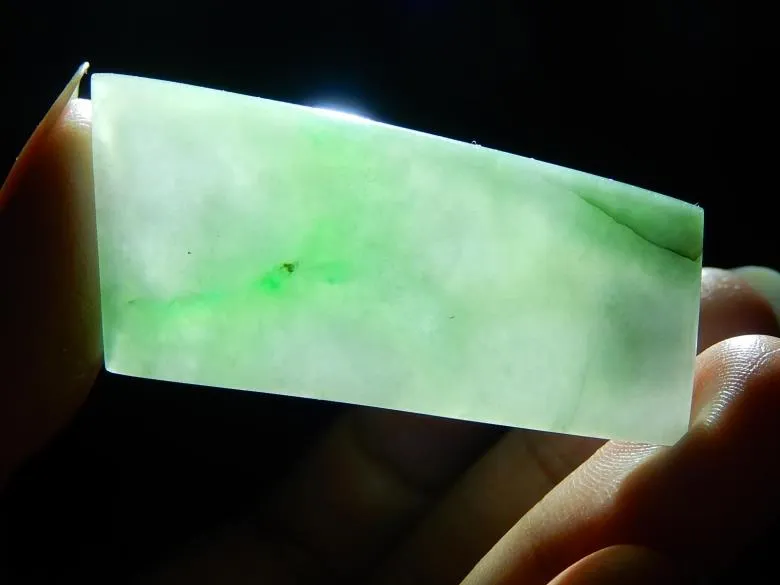 Natural Jade Rough Jadeite Raw (11g, 46X23X3.8mm)