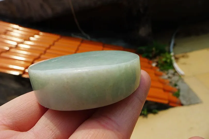 Natural Jade Rough Jadeite Raw (96g,5.2X5.2X1.4cm)
