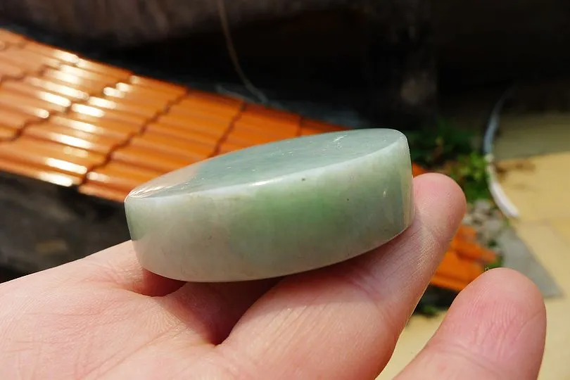 Natural Jade Rough Jadeite Raw (96g,5.2X5.2X1.4cm)
