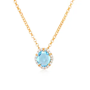 PANORAMA Necklace (1260) - Blue Topaz / YG